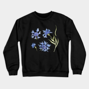 set of blue flowers_2 Crewneck Sweatshirt